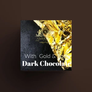 Dark Chocolate 70.4% with 23 Carat Gold & Rose.