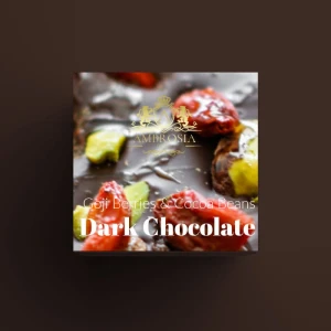 Dark Chocolate 70.4% With Goji Berries & Cocoa Beans