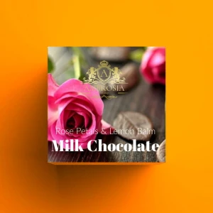 Milk Chocolate 33.6% With Rose Petals & Lemon Balm